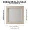 Natural Whitewash Wood Shadow Box Frame with Acrylic Front - White Suede Backing, 30 Sizes